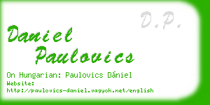 daniel paulovics business card